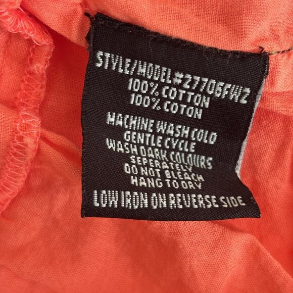 CORAL 100% COTTON LINED SUMMER TIERED DRESS WITH SMOCKED WAIST, SZ.M - Picture 8 of 8